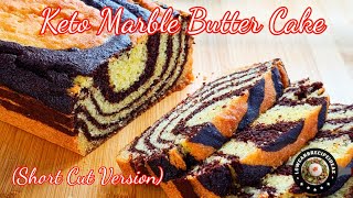 HOW TO MAKE KETO MARBLE BUTTER CAKE | SHORT CUT METHOD | SUPER EASY | NO TOOLS | MOIST | DELICIOUS