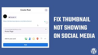 Fix thumbnail not showing on Social Media (Facebook, Twitter) add Title & Description #WordPress 41