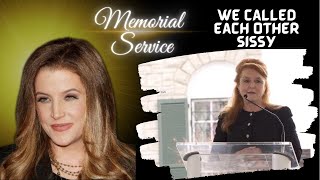 LISA MARIE Memorial Service DUCHESS SARAHFERGUSON #Graceland#LisaMarie#ElvisPresley#PriscillaPresley