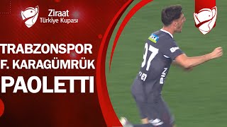 GOL Flavio Poaletti Trabzonspor 3 - 2 Fatih Karagümrük Ziraat Türkiye Kupası Yarı Final İlk Maçı