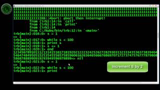 Ruby Interactive shell (Ruby Programming Part 2)