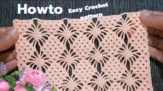 Amazing Super Easy Beautiful Crochet Pattern For Beginners สอนถักโครเชต์ง่ายๆ|Tutorial step by step