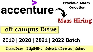 Accenture off campus drive 2022 | 2021|2020|2019 | Accenture Recruitment Process 2022 | Sample Paper