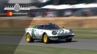 Stunning Lancia Stratos hurled up Goodwood hill
