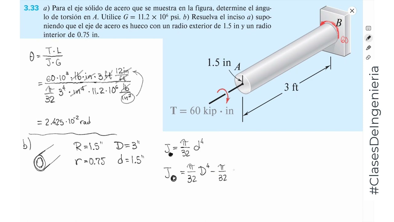 Resistencia - Ejercicio 3.33 Beer & Jhonston 7ma Edición - Mecánica De ...