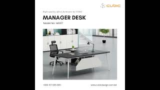 Manager desk by CUBIC in Black and white color