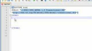 XHTML Tutorial - 1 - Adding a title and body text to a webpage