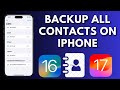 How To Backup IPhone Contacts In Just One Step