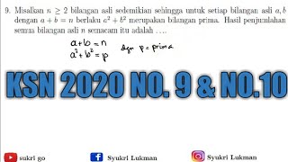 Pembahasan KSN Matematika SMA 2020 No.9 dan No.10