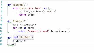 python loading and listing from json list of dicts