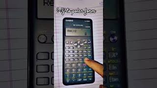 how to convert rectangular form to polar form using scientific calculator 👈 #shorts