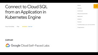 Connect to Cloud SQL from an Application in Kubernetes Engine Qwiklab