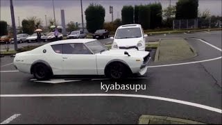 爆音マフラー　ケンメリ　スカイライン　ブタケツローレル　DATSUN　510ブル　NISSAN　SKYLINE