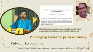 Dr Ranganji's research papers on music