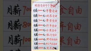 财务自由的九个等级！#shortsvideoviral    #傳統文化