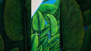 Tropical leaves painting / Leaf painting / Botanical / Summer painting / Green plants painting