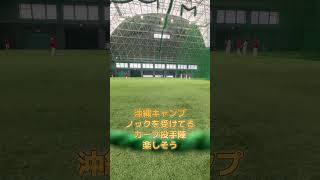 沖縄キャンプでノックを受けるカープ投手陣が楽しそうでほっこりする