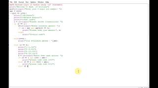 ATM Machine Logic in Python using ‘if’ statement.