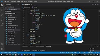 PYTHON TUTORIAL (FOR ALL)USING PYTHON GRAPHICS DRAW DOREMON