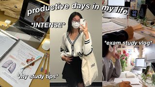 STUDY VLOG | VERY productive days in my life | college finals week, study tips, note taking etc
