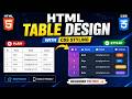 How to Design a Beautiful Table in HTML Using CSS |#HTML #CSS #WebDevelopment   ##HTMLCSS #webdesign