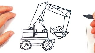 How to draw a Crane | Crane Easy Draw Tutorial