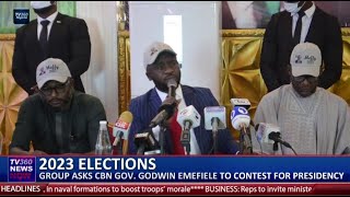 2023 elections: Group asks CBN governor Godwin Emefiele to contest for presidency