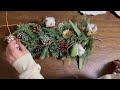 【生花】アトリエボアさんの花材セットで作るクリスマスガーランド作り方動画❤︎クリスマスリース手作り❤︎アートフラワーアレンジメント❤︎diy christmas decoration