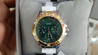 Guess Premium Edition for Women | Guess Two Tone Multifunction Watch Review #fullpackage