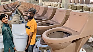 Incredible Process of Making Toilet Seat in Factory  How Toilet Seats are Manufactured