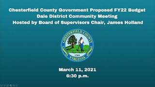 Dale District Community Meeting on the FY22 Proposed Budget