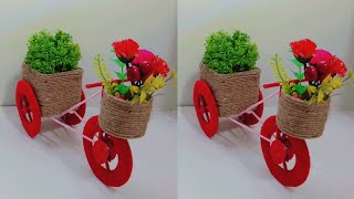 How To Make Bicycle With Jute | Bicycle crafts |Jute Thread Cycle Craft Ideas | Home Decoration idea