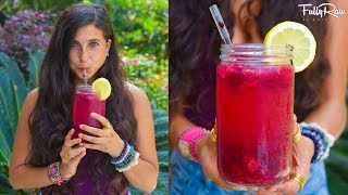 Raspberry Coconut Lemonade! FullyRaw Vegan!