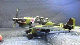 Финал сборки и окраски немецких самолетов в 72 масштабе (Ju-87, Bf-109, FW-190)