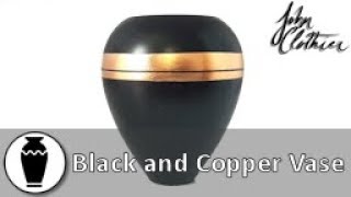 Black and Copper Vase