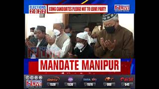 Manipur: Cong candidates take oath not to desert party after polls