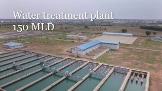 Zaria water treatment plant 150MLD by drone HD pictures