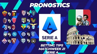 Pronostics Serie A Journee 21 : Juventus AC Milan - Atalanta Napoli - AS Roma Genoa etc