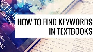 Finding Key Words: Complicated Textbooks