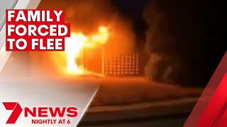 Young pregnant mother flees Christie Downs arson attack | 7NEWS
