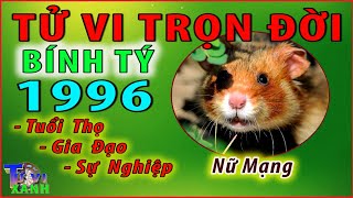 Tử vi Trọn đời 1996- Bính Tý- Nữ mạng: TÌNH TIỀN NHƯ Ý- SỐNG THỌ CẢ 100 NĂM