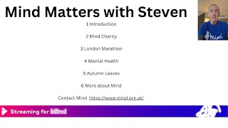 Mind Matters with Steven Episode 01, part of the Mind Streamers challenge.