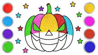 Draw Spooky Halloween Pumpkin | Drawing And Coloring For Kids | Hooplakidz How To | Chiki Art