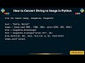 How to Convert String to Image in Python