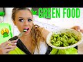 I only ate GREEN food for 24 HOURS Challenge! | Krazyrayray