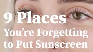 9 Places People Forget to Apply Sunscreen