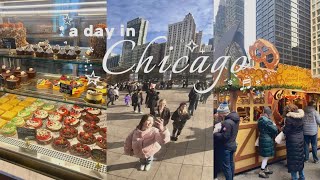 【vlog】a day in CHICAGO 🪩✩︎⡱ christmas market, brunch, the bean with my friends !! ⭐️