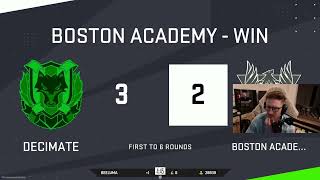 Scump Reacts to Censor Getting BODY SHOT \u0026 Says Kremps MIGHT Be Next Up! Decimate vs Boston Academy🔥