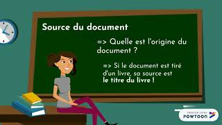 Présenter un document en histoire