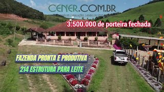 Cener Imóveis 2559 I Ótima Fazenda de 214 ha por 3 500 mil porteira fechada reg Barbacena MG